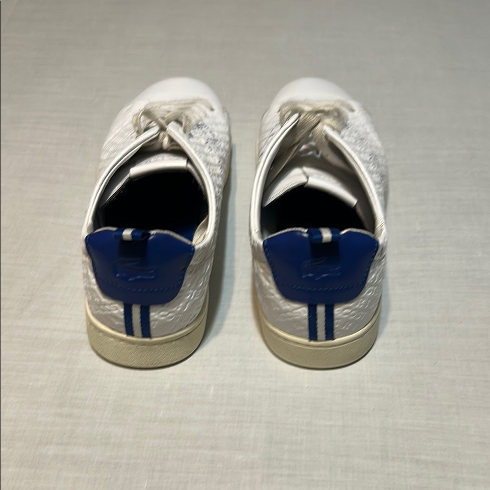 Lacoste White Sneakers with Perforated Leather and Minimalist Design - Picture 7 of 8